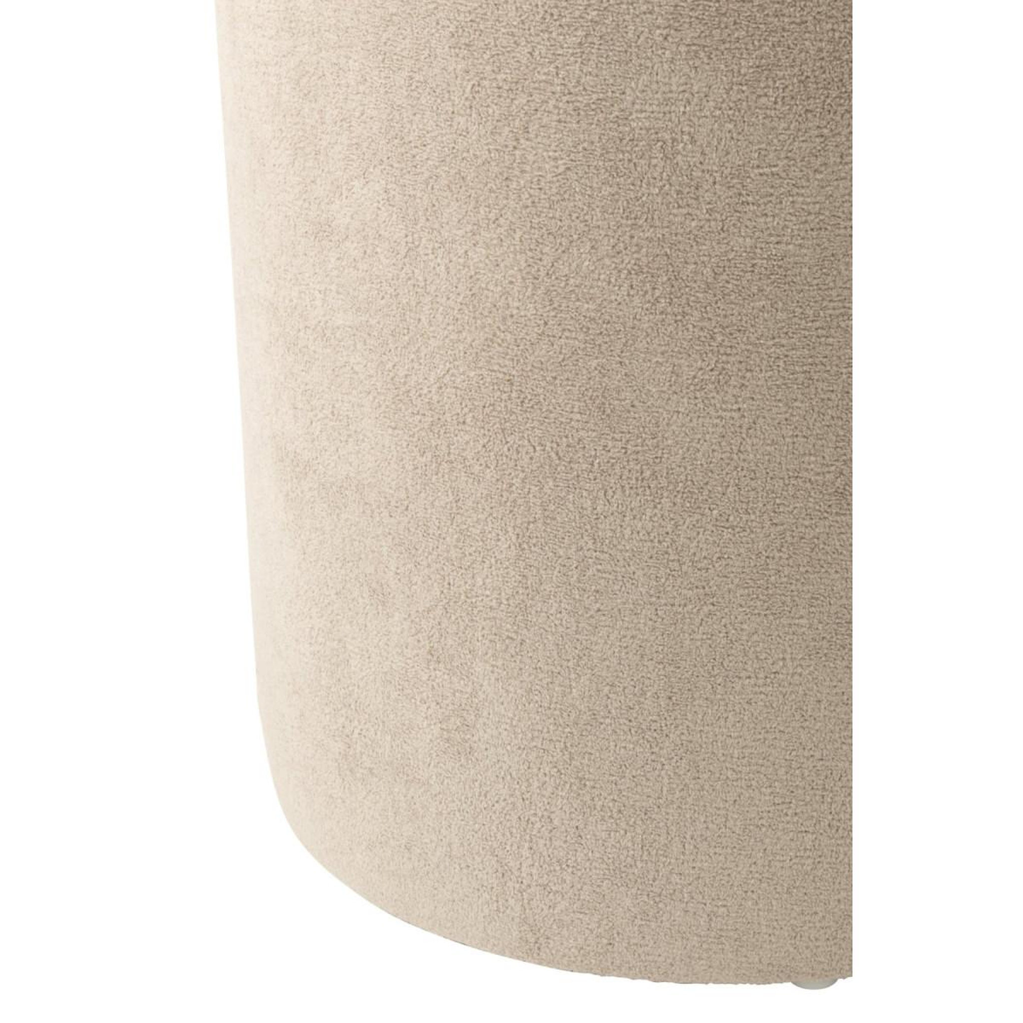 Voir la diapositive 2 : J-LINE Pouf cylindrique  moon  41cm grège
