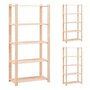 Voir la diapositive 1 : VIDAXL Etageres de rangement a 5 niveaux 3 pcs 80x38x170 cm Pin 250 kg