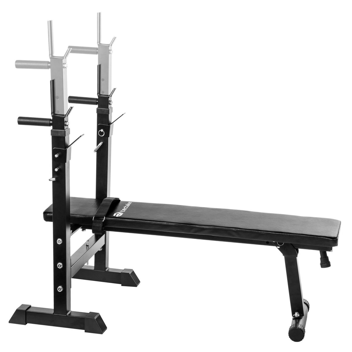 tectake Banc de musculation d'haltères pour abdominaux pliable pliable et peu encombrant noir