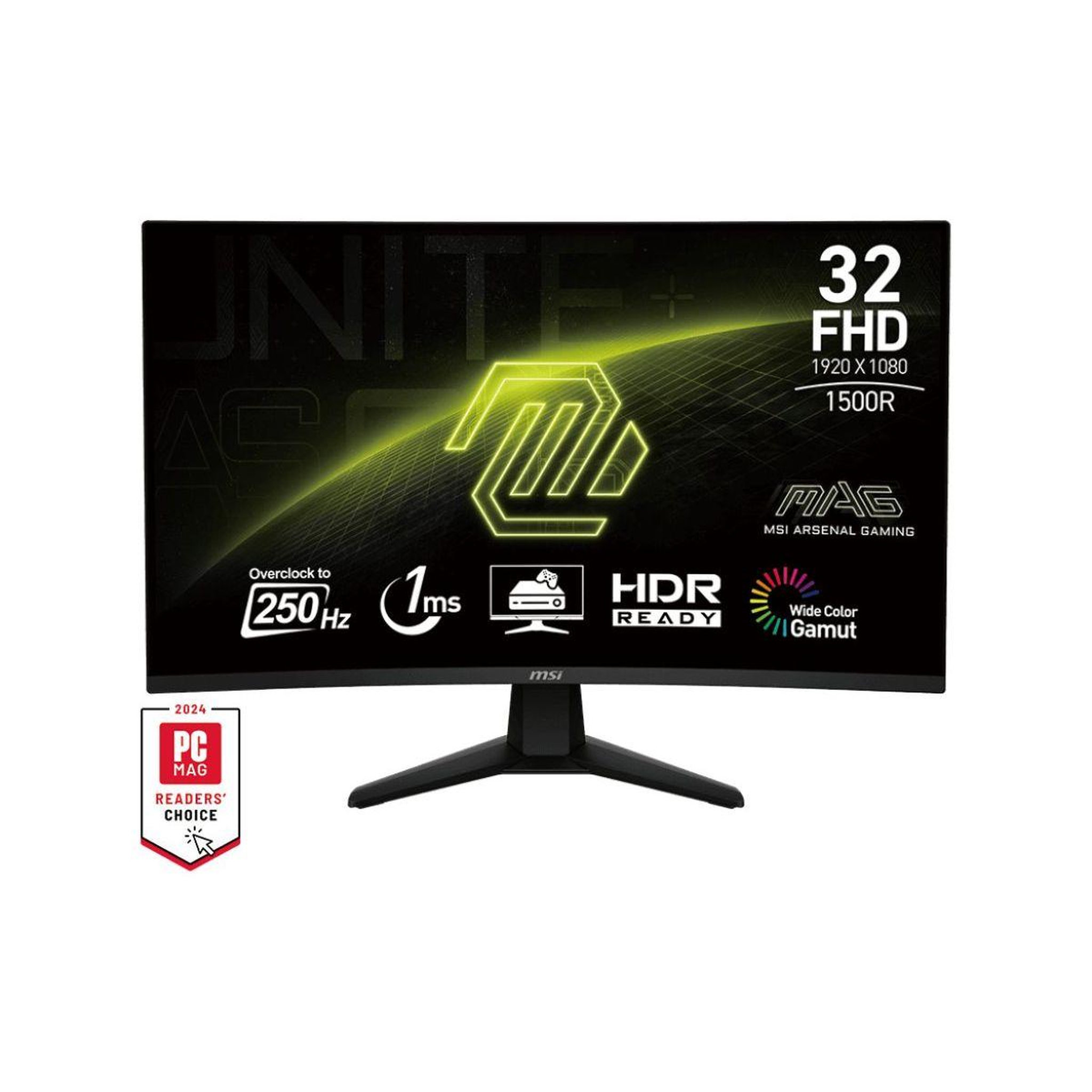 Voir la diapositive 2 : MSI Ecran pc gamer mag 32c6x 32  incurvé 1500r full hd 250hz va hdr10 adaptive-sync