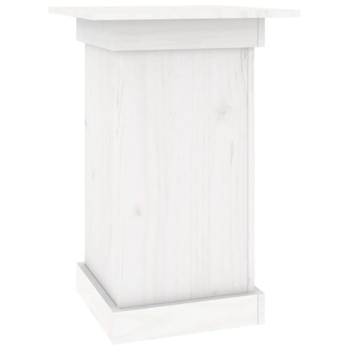 VIDAXL Support a fleurs Blanc 40x40x60 cm Bois de pin solide