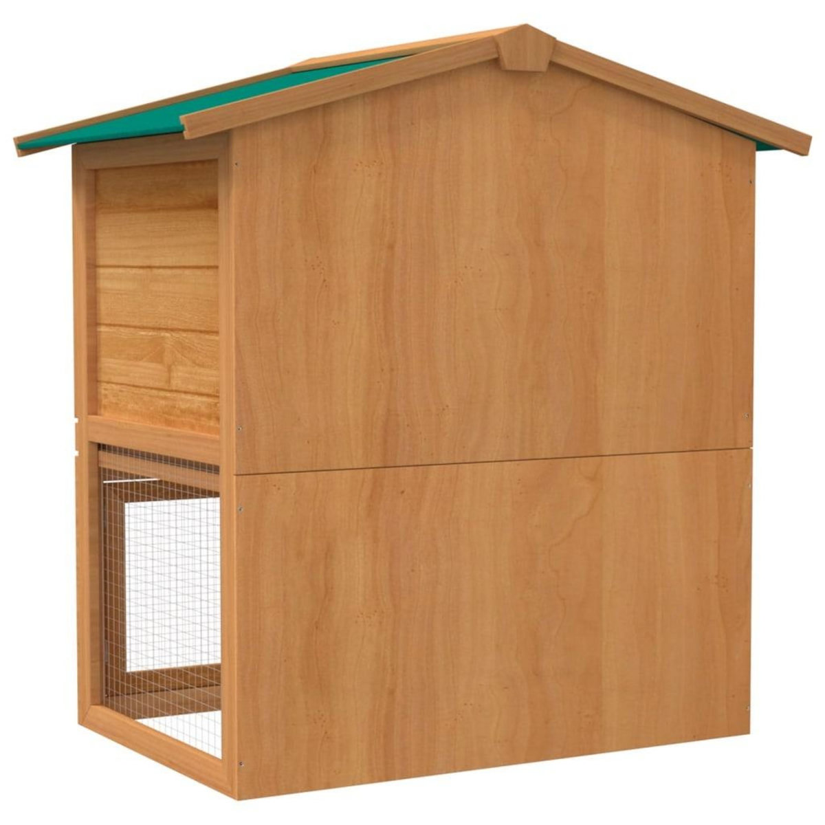 VIDAXL Clapier d'exterieur Enclos pour petits animaux 3 portes Bois