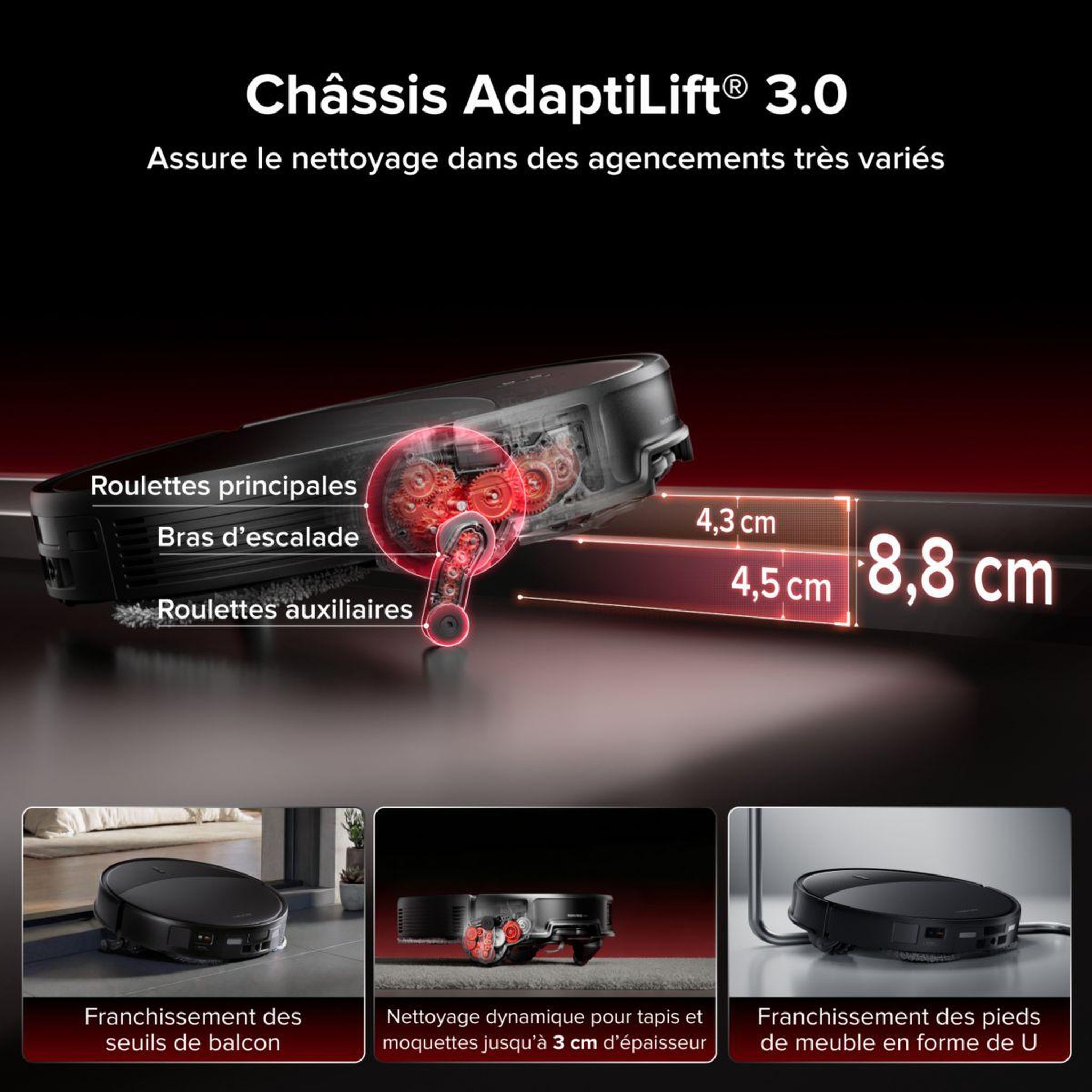 Voir la diapositive 5 : ROBOROCK Robot aspirateur laveur saros 20x black