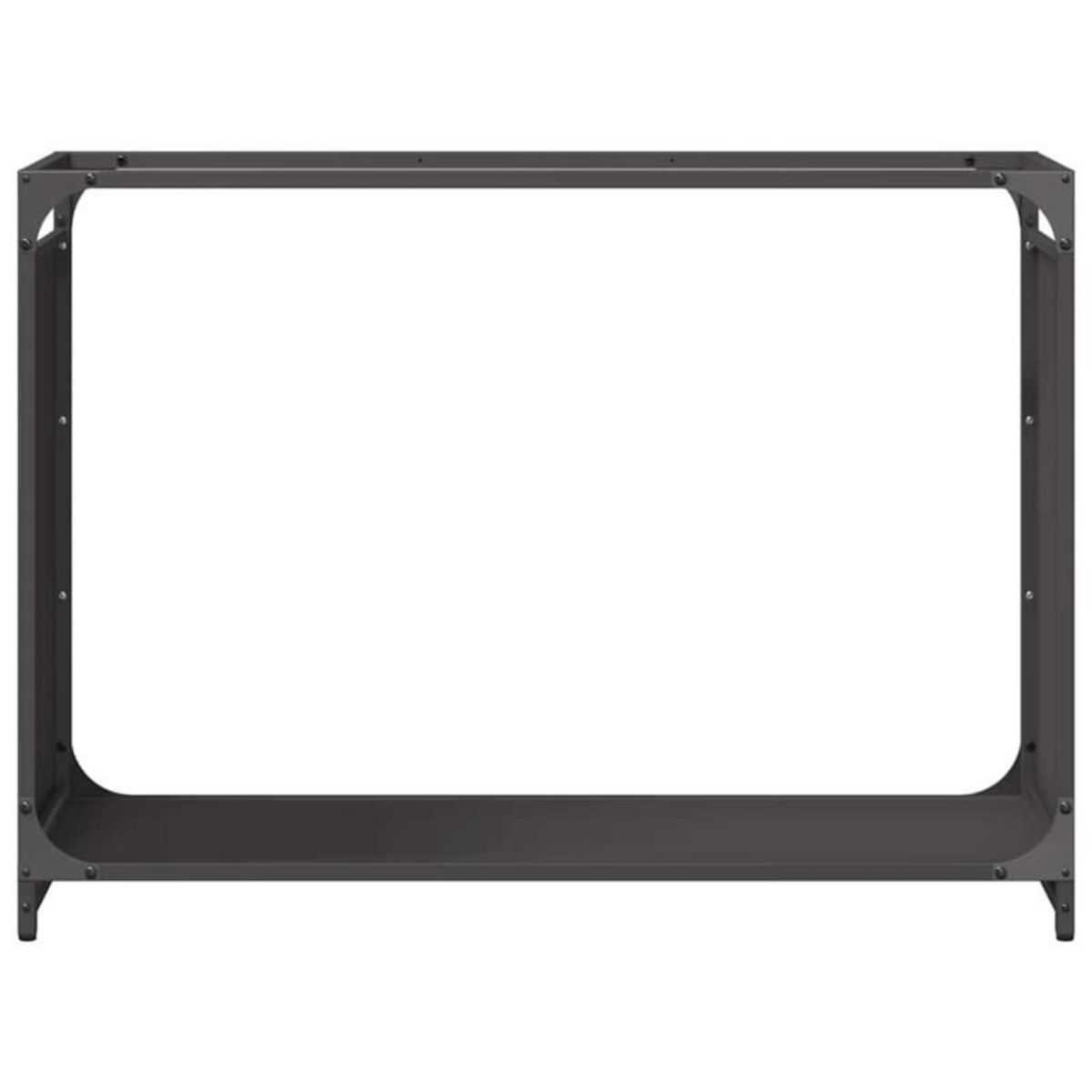 VIDAXL Portant de bois chauffage noir 90x28x65 cm