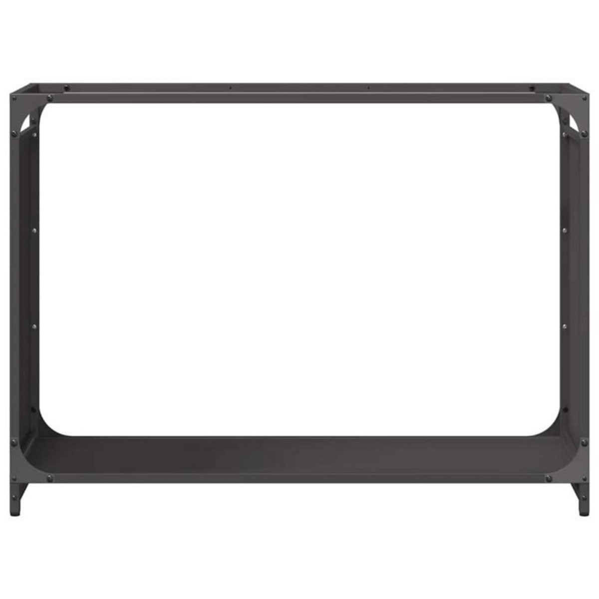 VIDAXL Portant de bois chauffage noir 90x28x65 cm