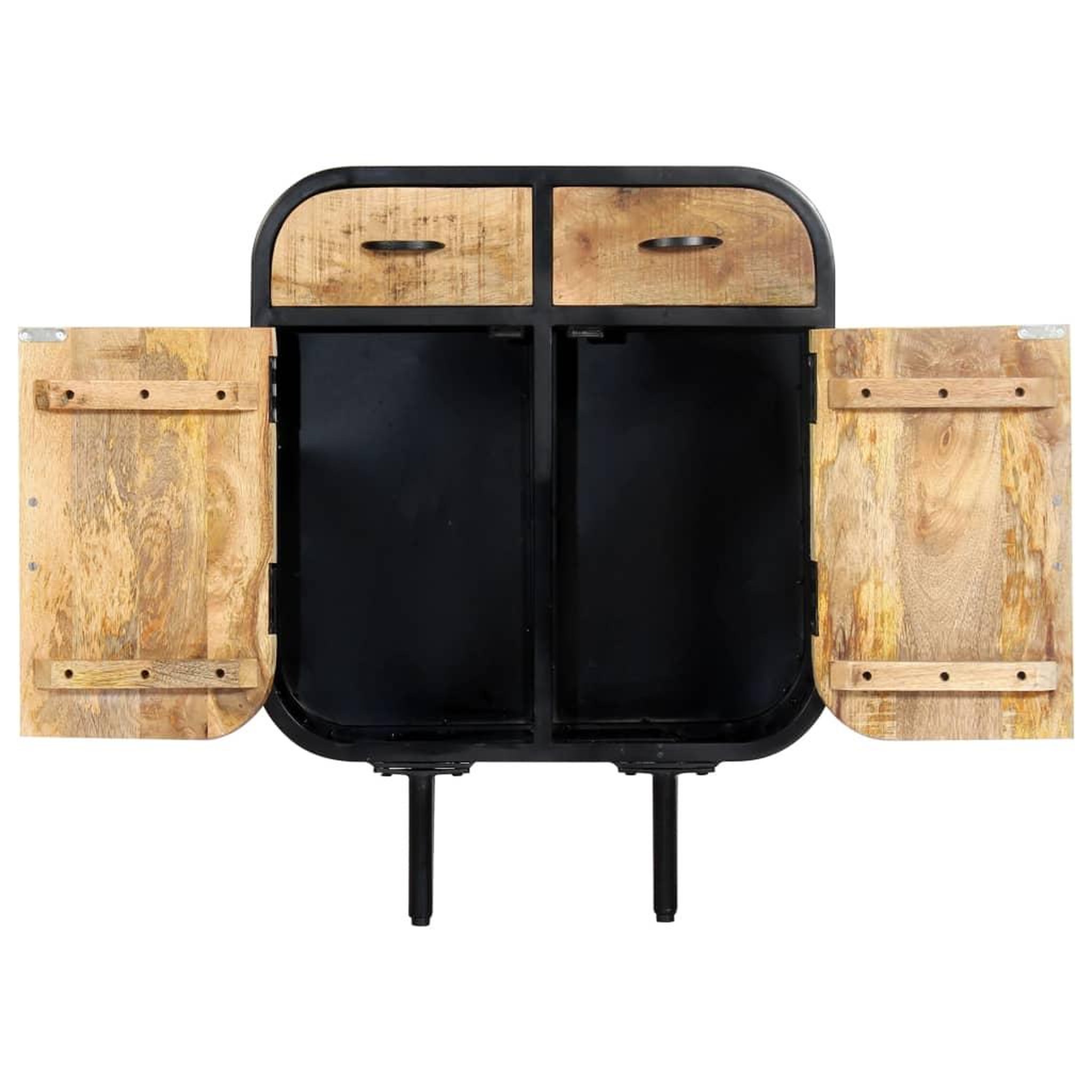 Voir la diapositive 5 : VIDAXL Buffet 60x30x75 cm Bois de manguier massif et fer