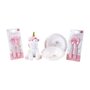 Voir la diapositive 1 : Fun House Lot Vaisselle Licorne pour Enfant - FUN HOUSE - 006319 - 2 Assiettes, 2 Sets de Couverts et 1 Peluche Douce
