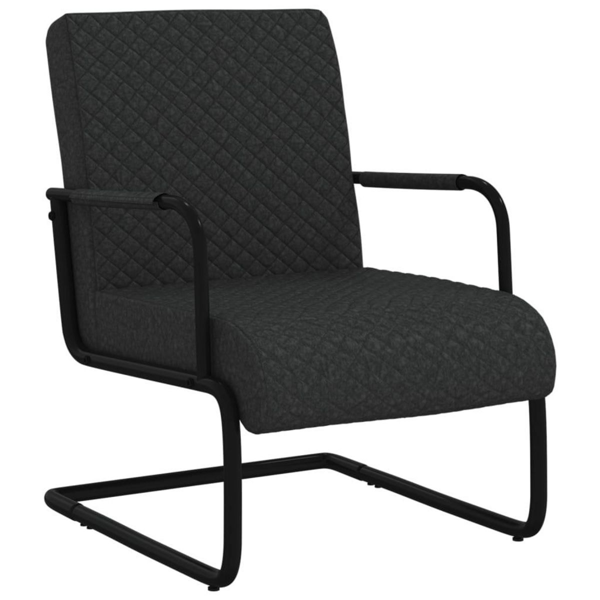 VIDAXL Chaise cantilever Noir Similicuir