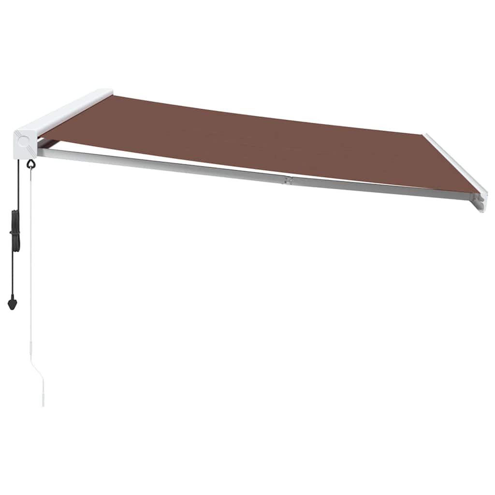 Voir la diapositive 4 : VIDAXL Auvent retractable automatique marron 400x300 cm