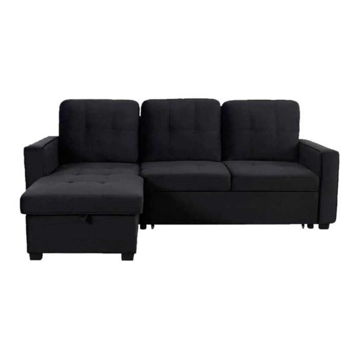 Paris Prix Canapé d'Angle Convertible  Rabano  230cm Noir