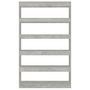 Voir la diapositive 5 : VIDAXL Bibliotheque/Separateur de piece Gris beton 100x30x166 cm