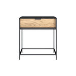 Rendez vous déco Table de chevet 1 tiroir en bois d'acacia et métal noir-Jakson