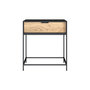 Voir la diapositive 1 : Rendez vous déco Table de chevet 1 tiroir en bois d'acacia et métal noir-Jakson