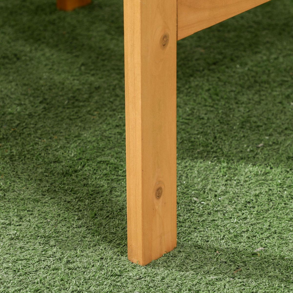 OUTSUNNY Ensemble salon de jardin 2 personnes 3 pièces avec 2 coussins sapin pré-huilé polyester crème