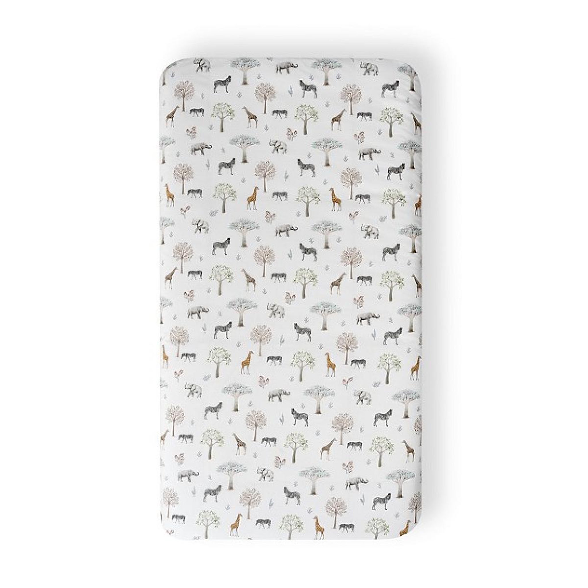 INTERBABY Parure Lit Bébé Amovible Serengueti - Blanc