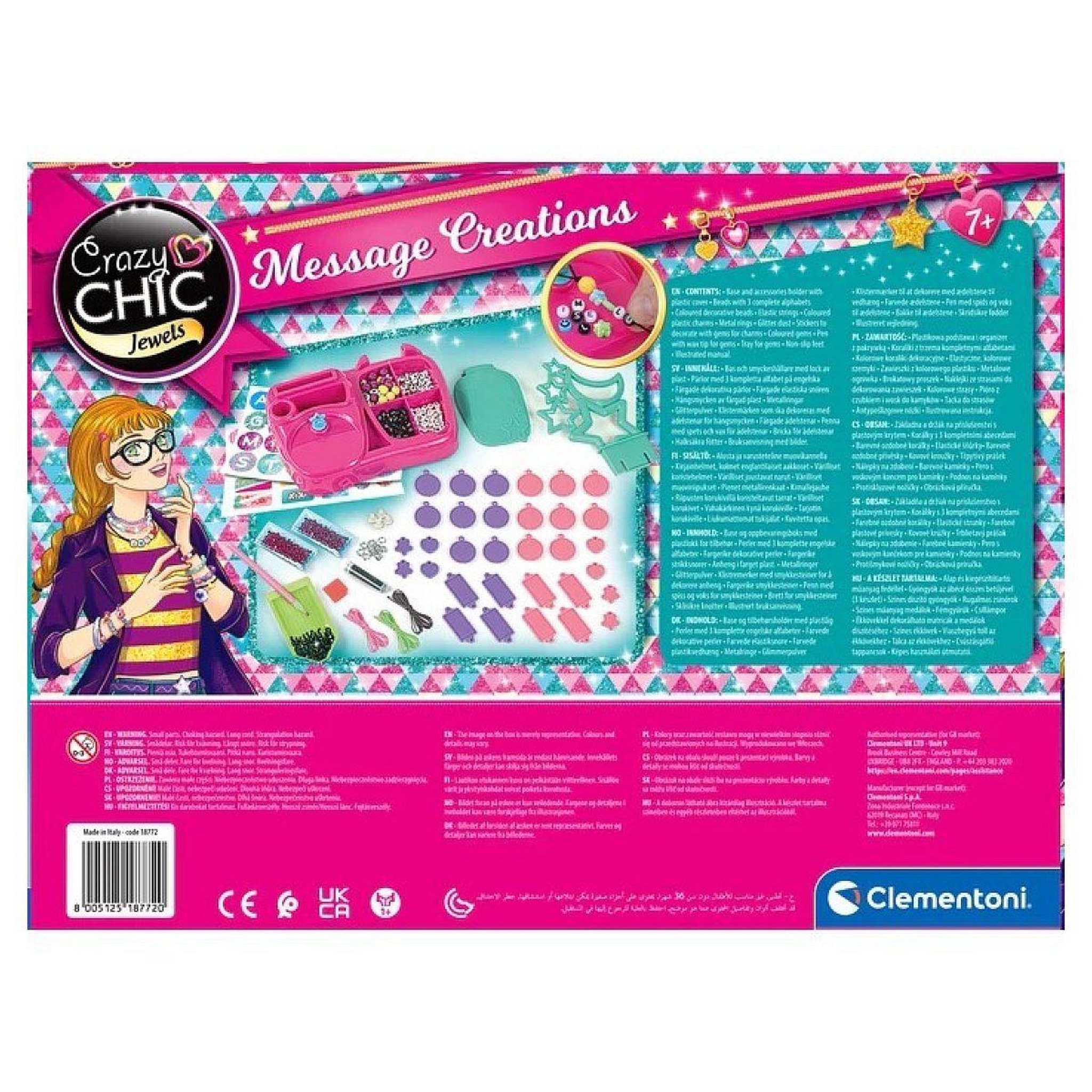Voir la diapositive 3 : CLEMENTONI Coffret bijoux  18772 crazy chic - bijoux à lettres