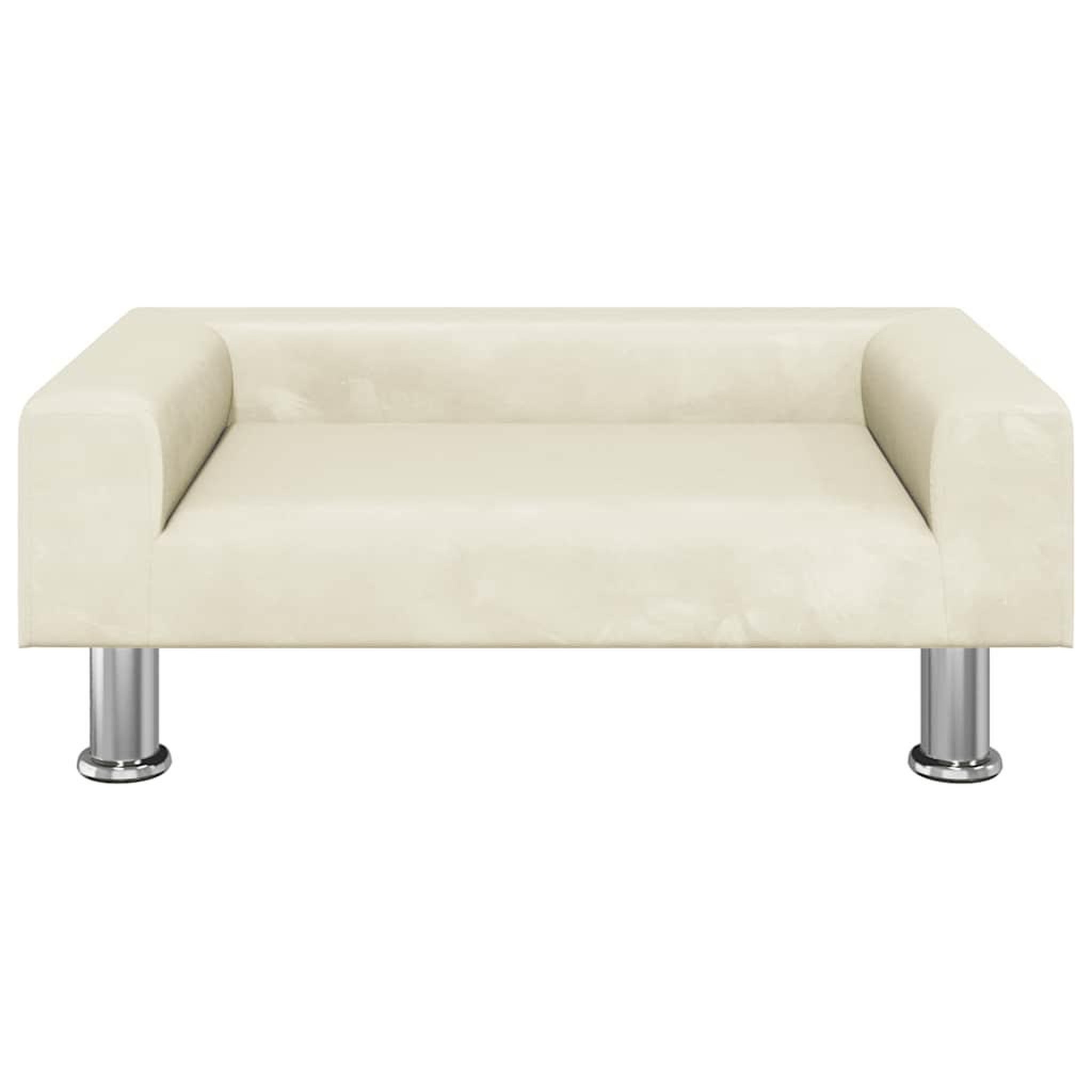 Voir la diapositive 3 : VIDAXL Lit pour chien creme 70x45x26,5 cm velours