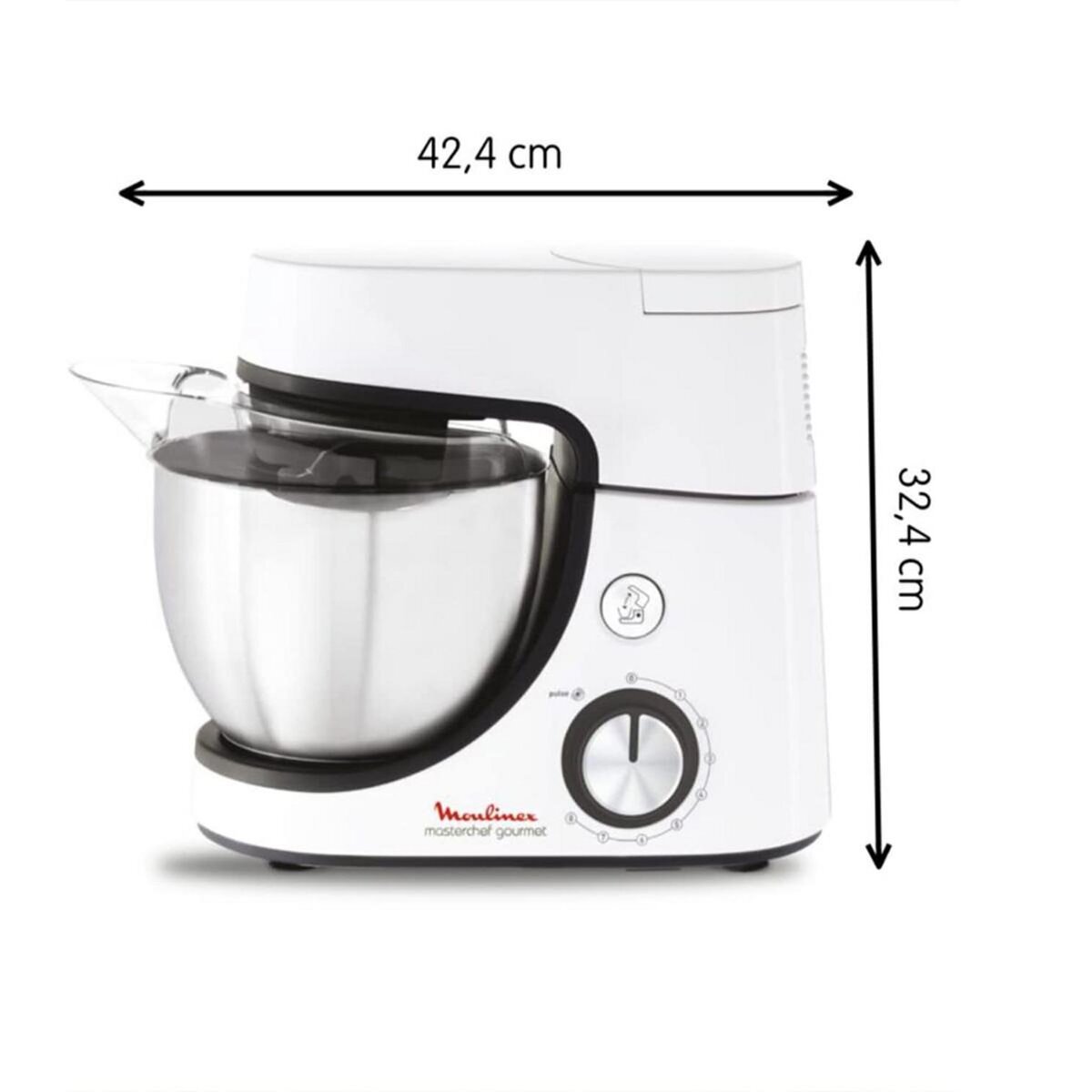 MOULINEX Robot pâtissier 4.6l 1100w blanc - qa510110