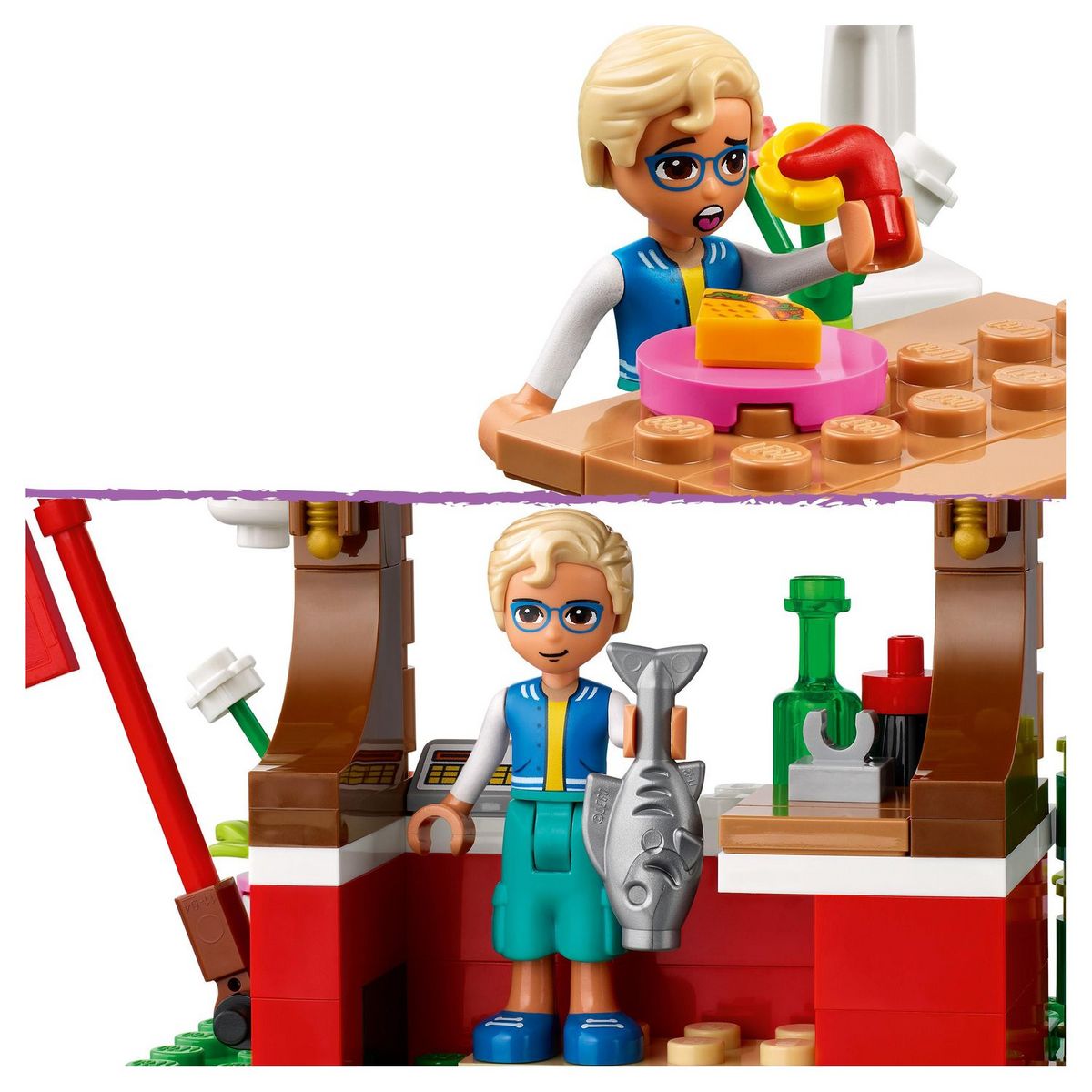 LEGO Friends 41701 Le Marché de Street Food, Jouet Camion Bar à Jus pour Enfants +6 ans