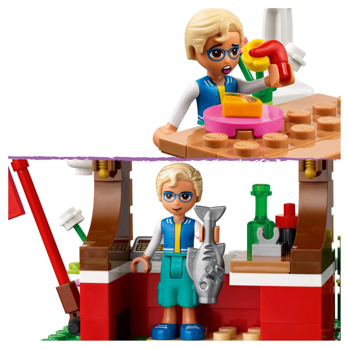 LEGO Friends 41701 Le Marché de Street Food, Jouet Camion Bar à Jus pour Enfants +6 ans
