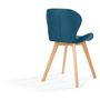 Voir la diapositive 3 : Lot de 4 chaises en tissu style scandinave pieds bois massif GAYA