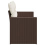 Voir la diapositive 5 : VIDAXL Canape de jardin avec coussins 2 places marron resine tressee