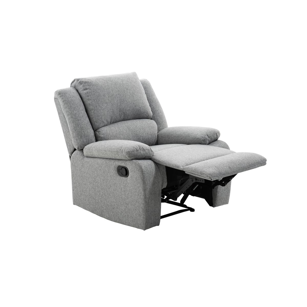 Fauteuil relax manuel HELENE 1 place tissu gris clair