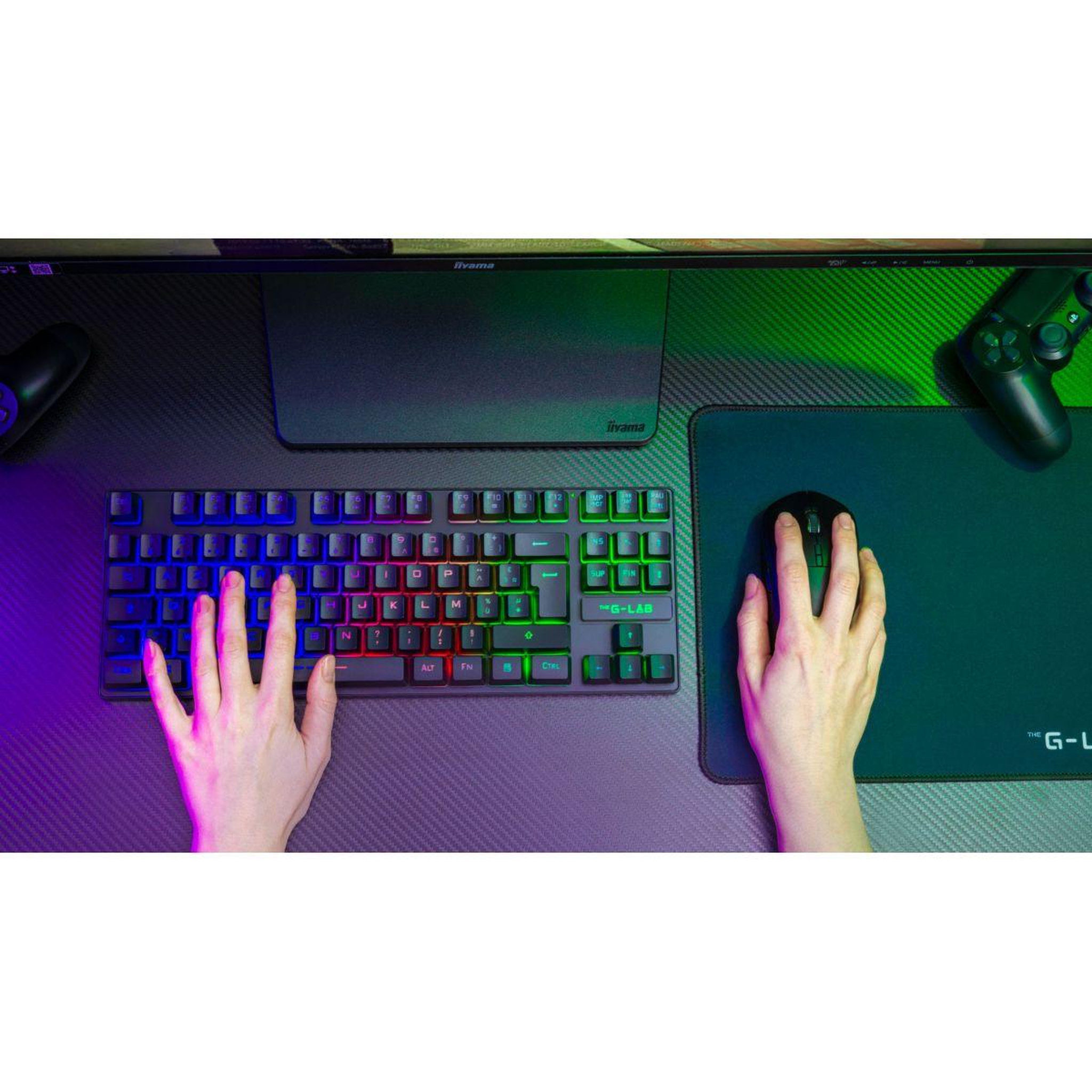 Voir la diapositive 5 : THE G-LAB Pack clavier et souris gamer COMBO OXYGEN EX