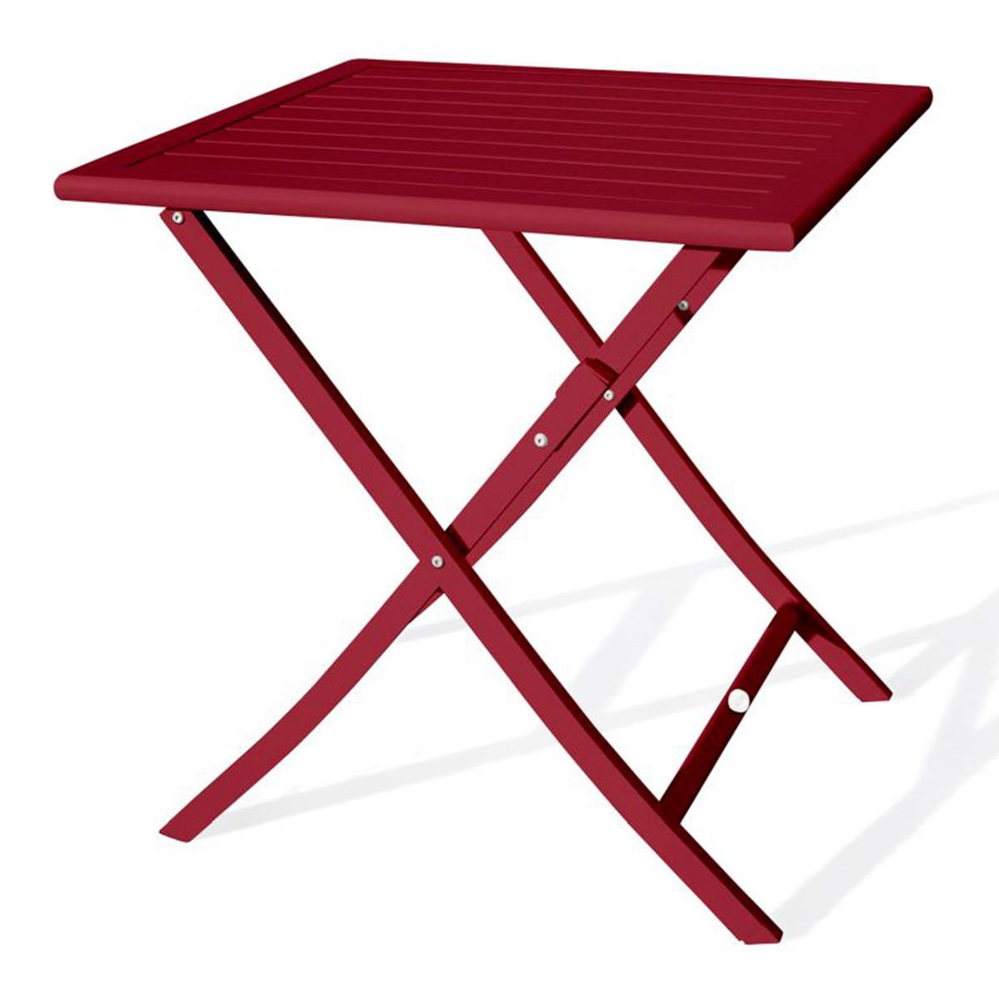 Paris Prix Table de jardin pliante  marius  70cm rouge carmin