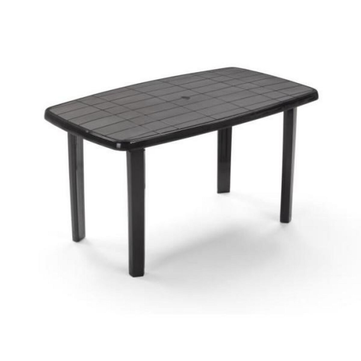 MARKET24 Table de jardin rectangulaire Sorrento - 6 personnes - 140 x 80 x 72 cm - Noir