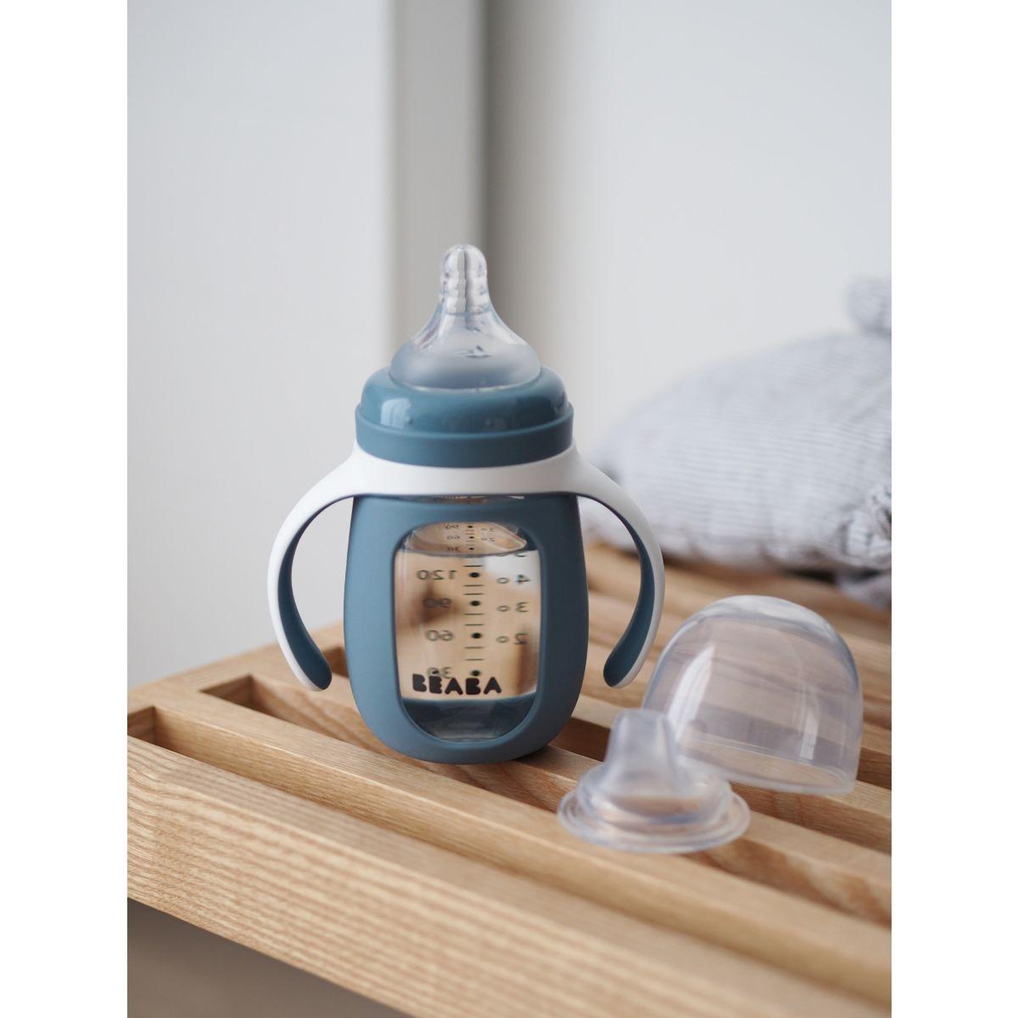 Voir la diapositive 5 : BEABA Tasse verre d apprentissage 2 en 1 210 ml