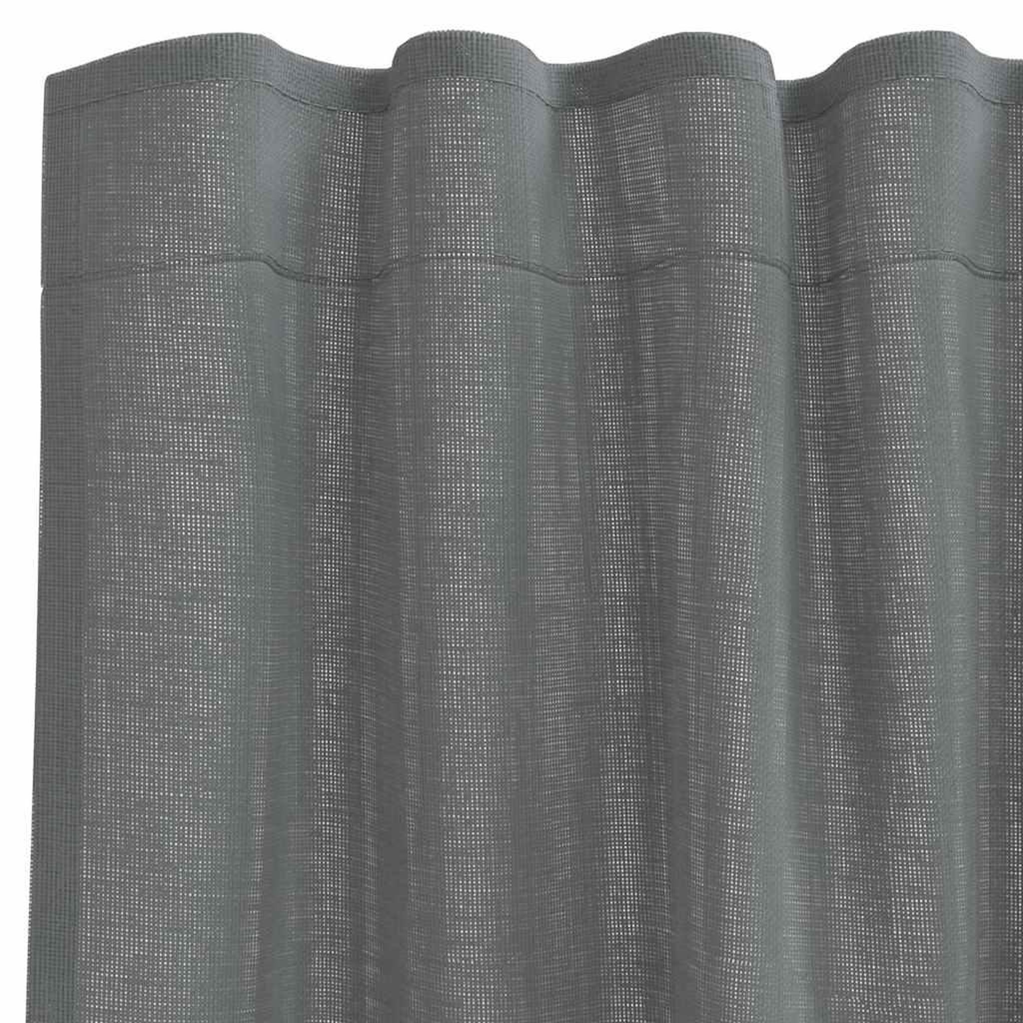 Voir la diapositive 5 : VIDAXL Rideaux en voile avec boucles 2 pcs gris fonce 140x245 cm