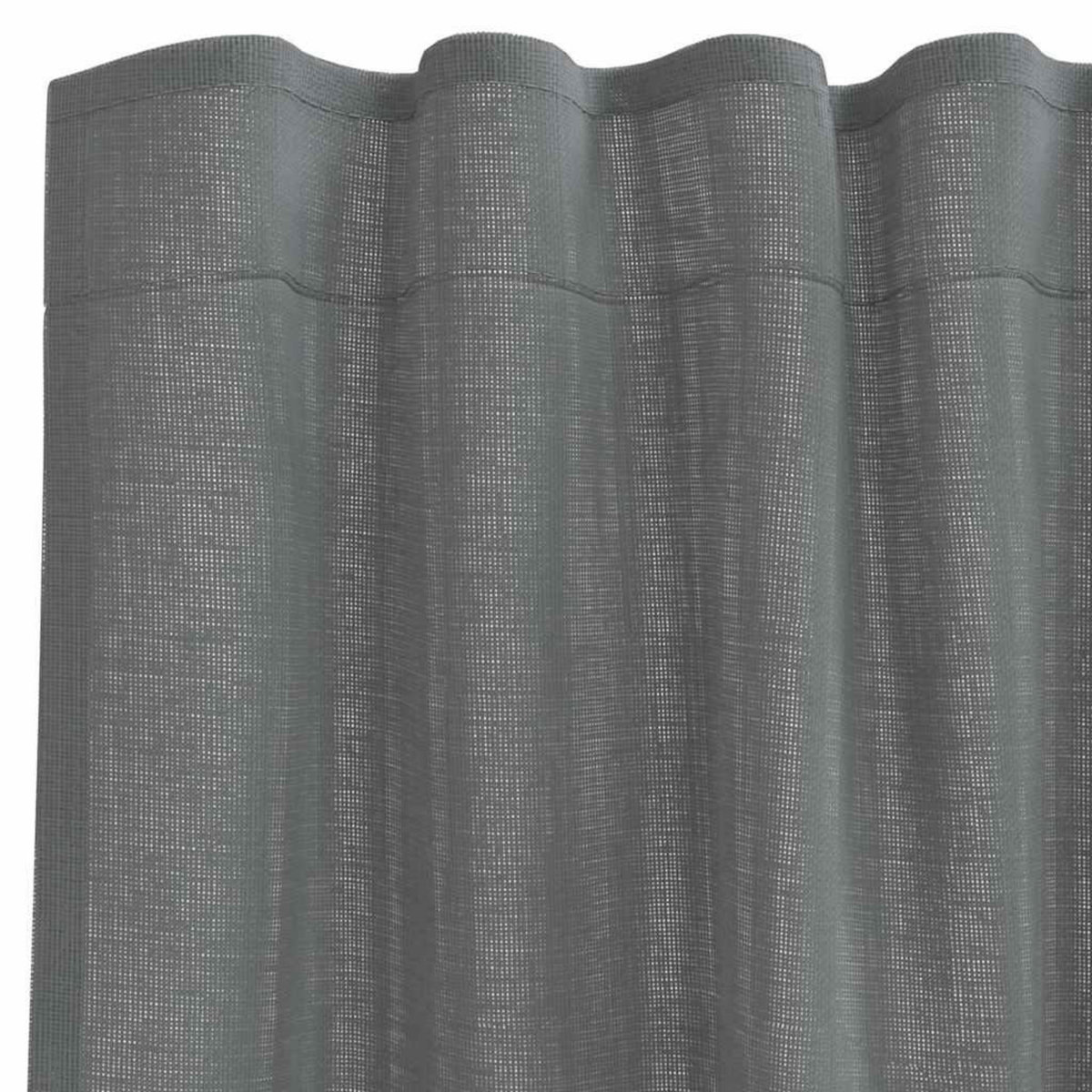 VIDAXL Rideaux en voile avec boucles 2 pcs gris fonce 140x245 cm