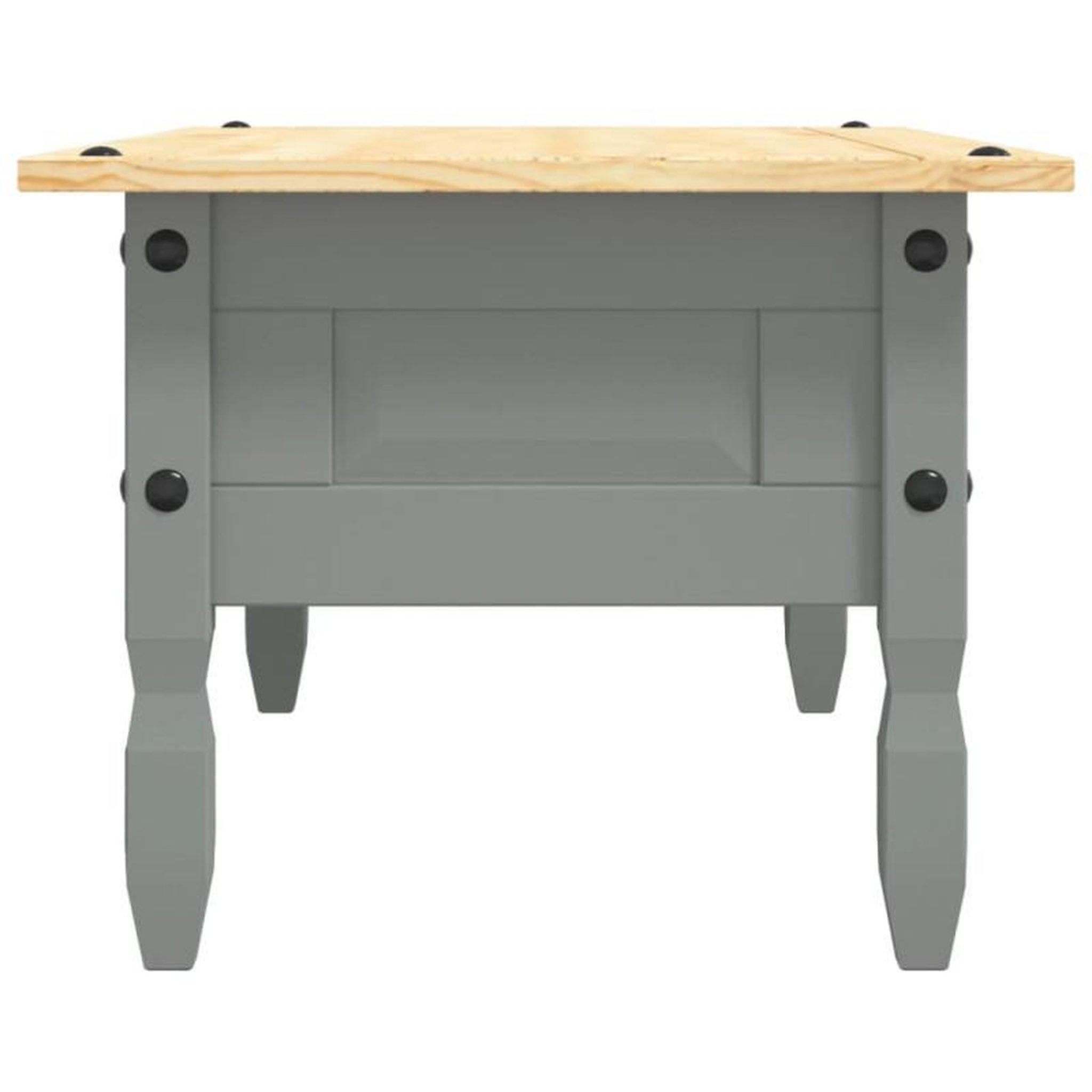 Voir la diapositive 5 : VIDAXL Table basse Pin mexicain Gamme Corona Gris 100x55x44 cm