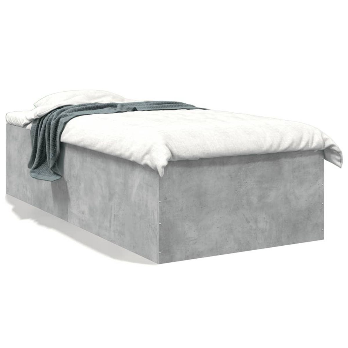 VIDAXL Cadre de lit sans matelas gris beton 90x190 cm