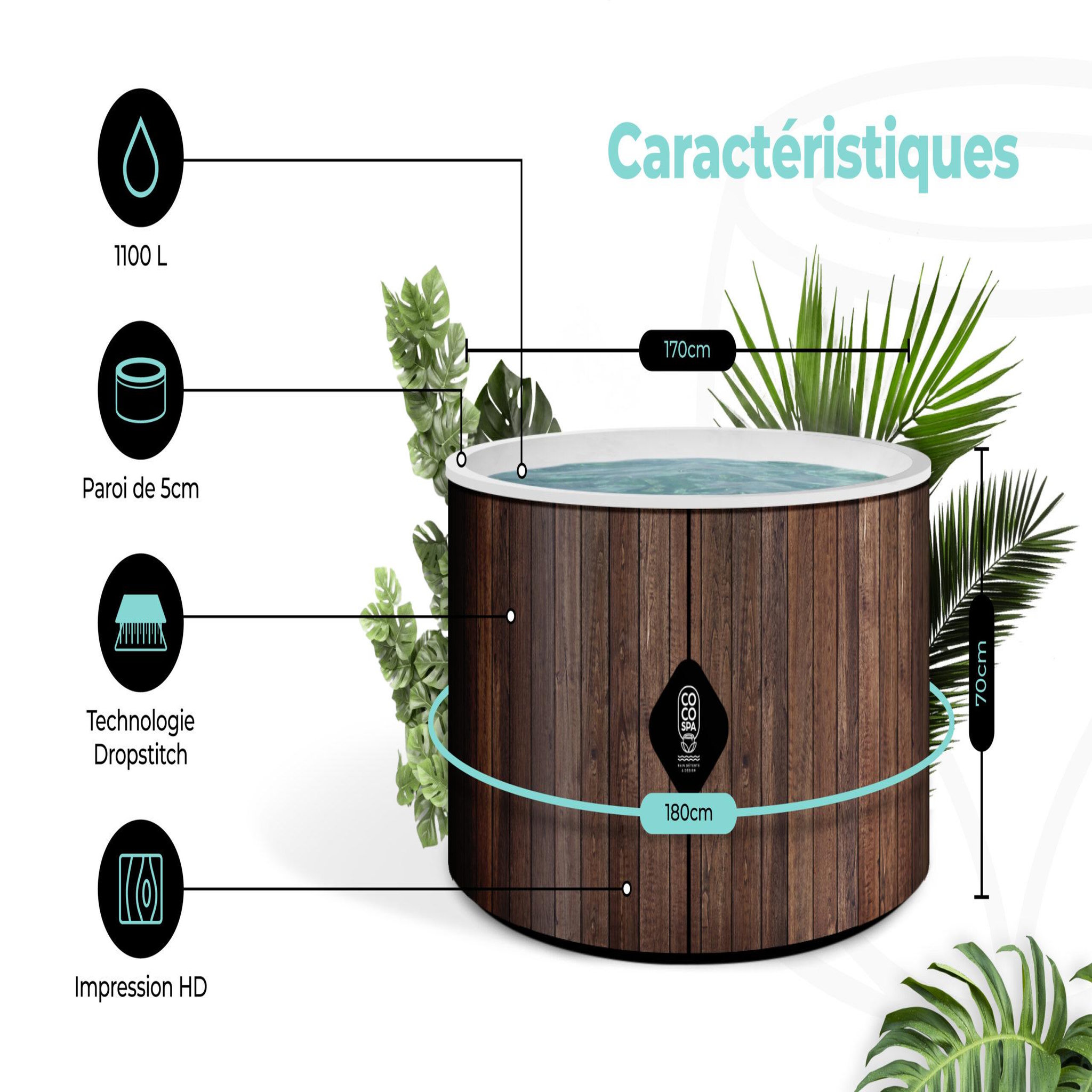 Voir la diapositive 6 : COCO SPA Spa gonflable Helsinki