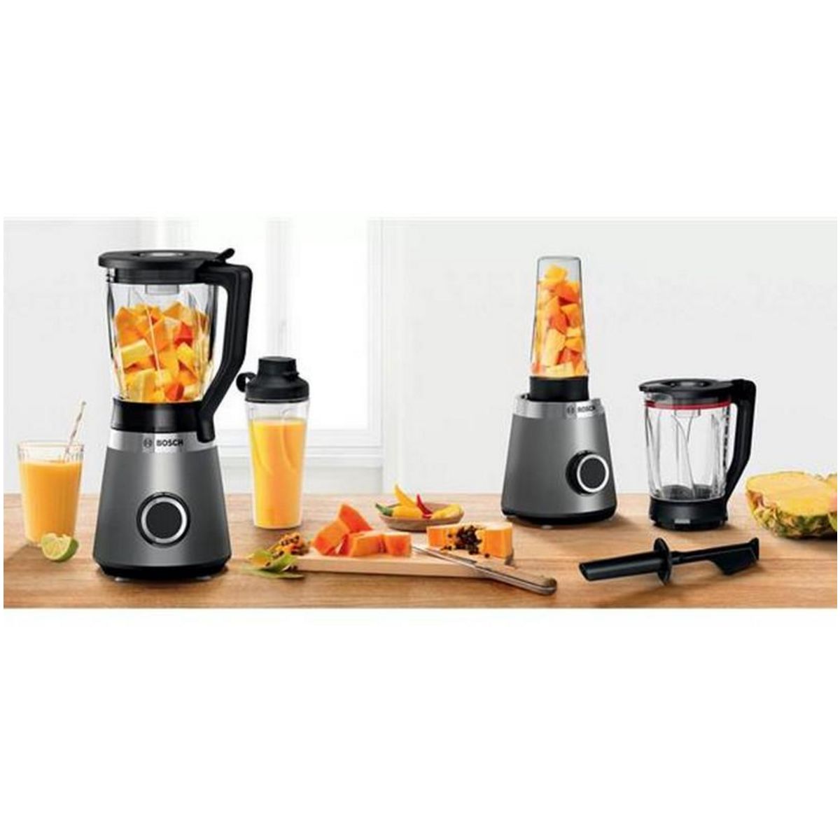 BOSCH Blender 1.5l 1200w noir/inox brossé - mmb6174s