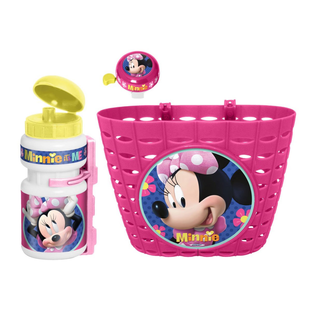 STAMP Pack Corbeille + Bidon + Sonnette MINNIE