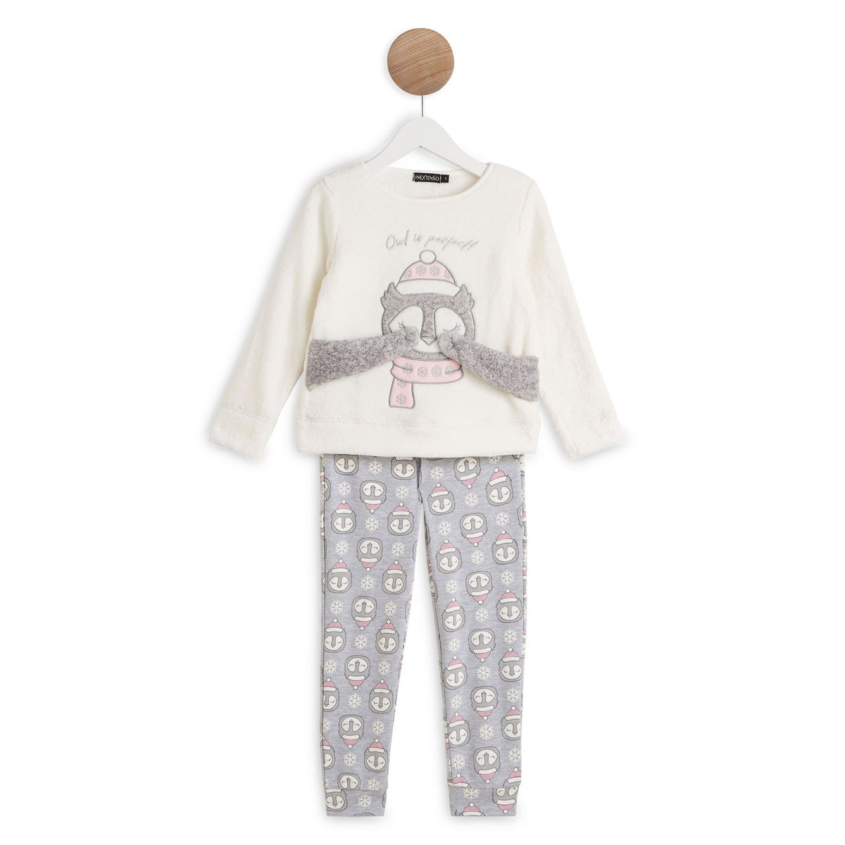 IN EXTENSO Ensemble pyjama peluche chouette fille