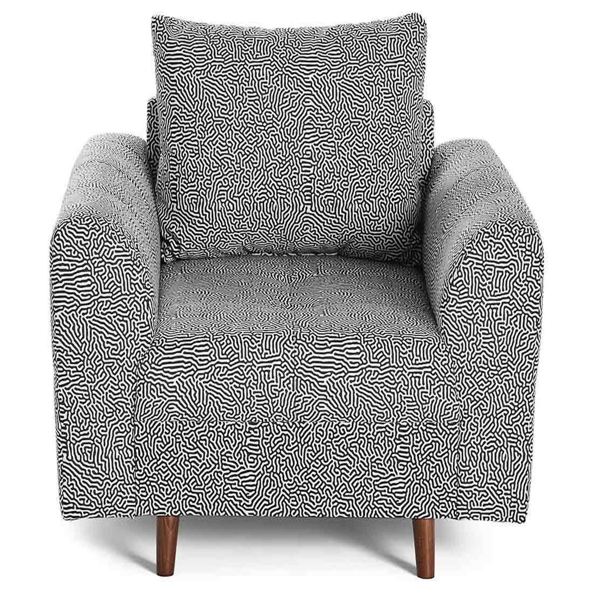 LISA DESIGN Rune - fauteuil motif graphique en velours