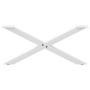 Voir la diapositive 5 : VIDAXL Pieds de table basse forme de X 2 pcs blanc 70x(30-31) cm acier