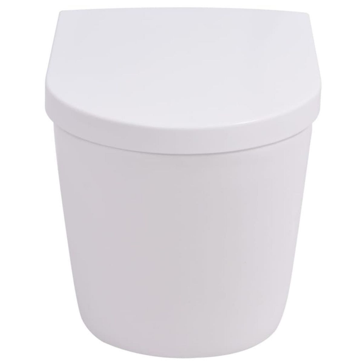 VIDAXL Toilette murale Ceramique Blanc