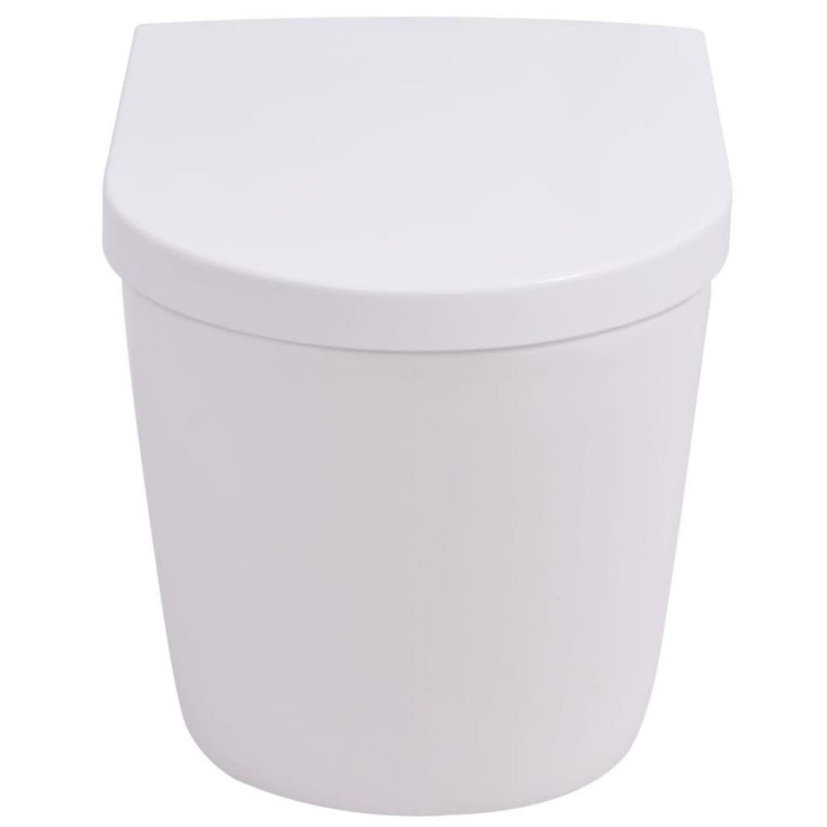 VIDAXL Toilette murale Ceramique Blanc