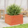 Voir la diapositive 3 : VIDAXL Jardiniere cire marron 70x70x45,5 cm bois de pin massif