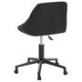 Voir la diapositive 5 : VIDAXL Chaise pivotante de bureau Noir Velours