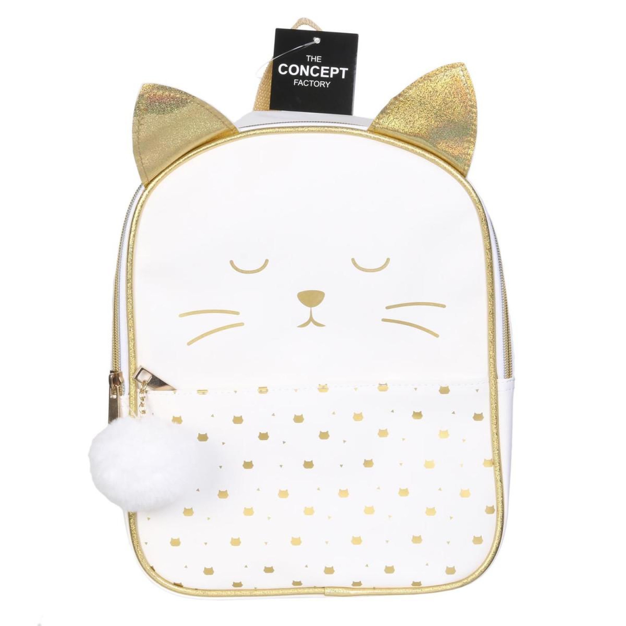 Voir la diapositive 4 : The concept Factory Sac à Dos Enfant  Chat  28cm Blanc