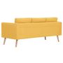 Voir la diapositive 4 : VIDAXL Canape a 3 places Tissu Jaune
