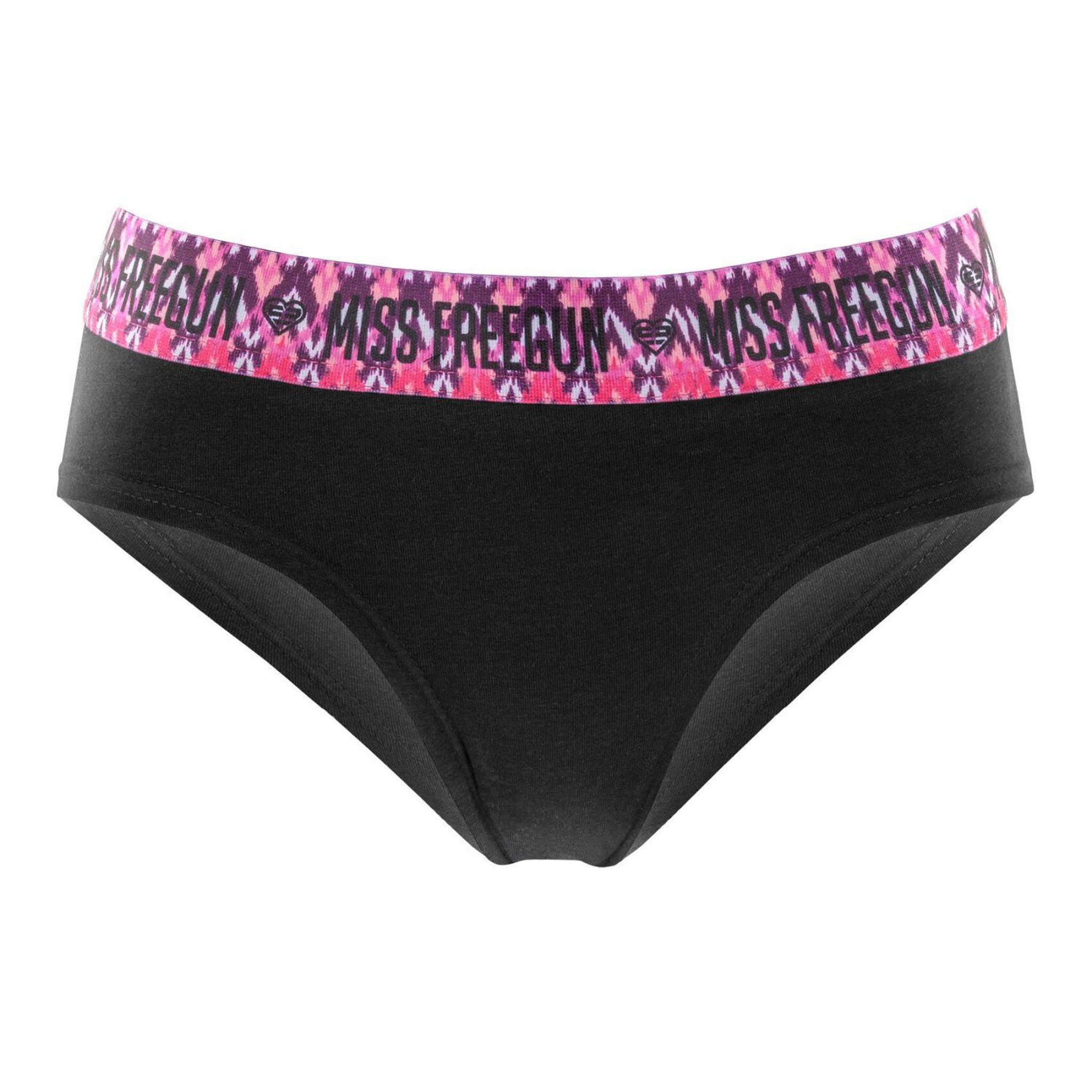 Voir la diapositive 4 : FREEGUN Lot de 3 culottes fille en coton ethnik