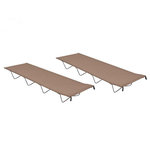 VIDAXL Lits de camping 2 pcs 180x60x19 cm Tissu Oxford et acier Taupe