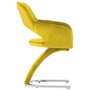 VIDAXL 3056587 Dining Chairs 4 pcs Yellow Velvet (2x287780)